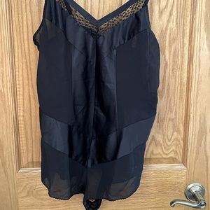 NWT Cosmopolitan Sexy Silky Black Lingerie Sz Large Never Used